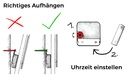 Duhrchbruch - Geräuschlose Wanduhr, Eichenholz, rund, ø 30 cm